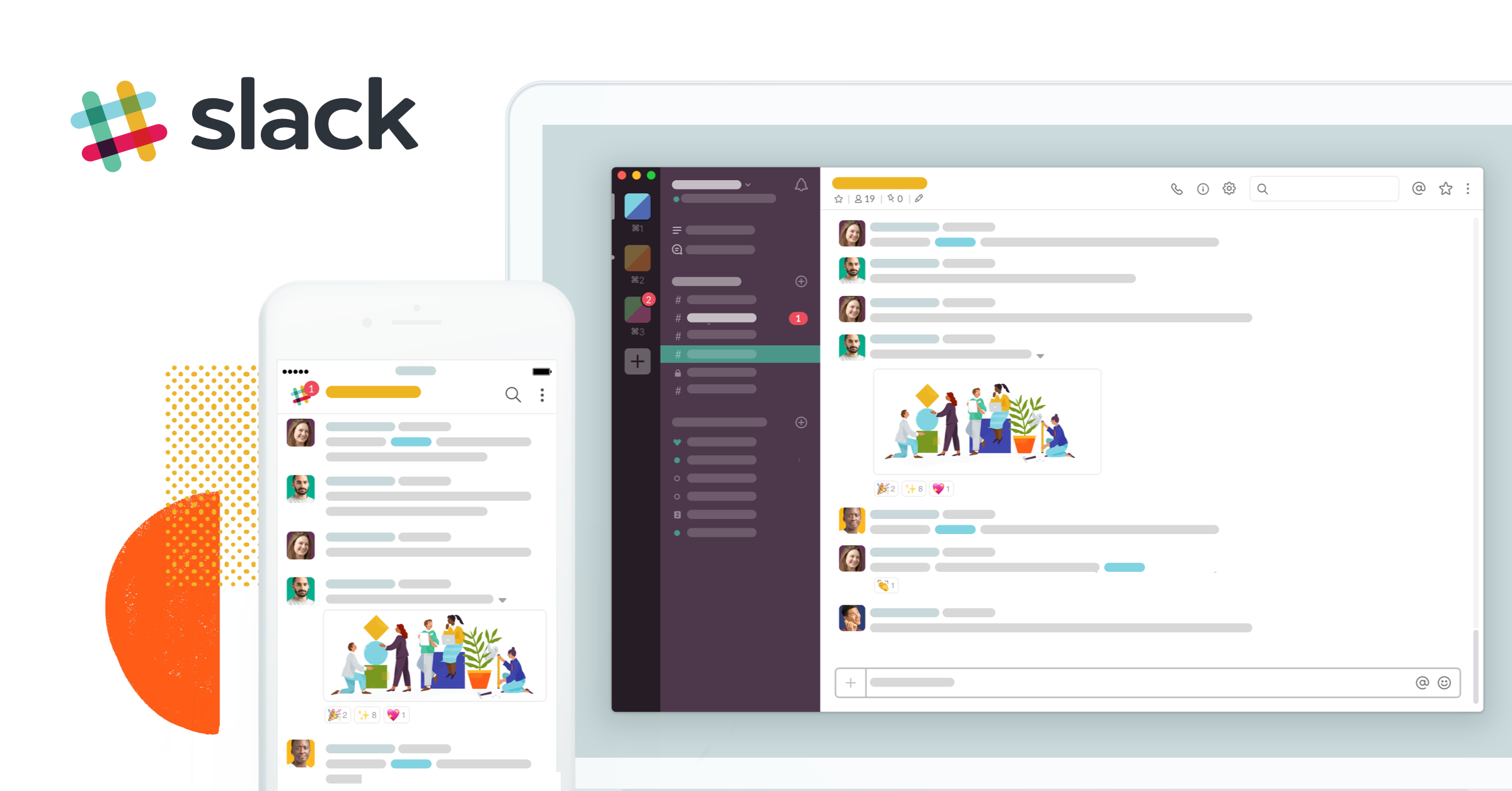 Illustration of the Slack messenger